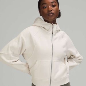 Lululemon Scuba Oversized Full Zip in White Opal size M/L